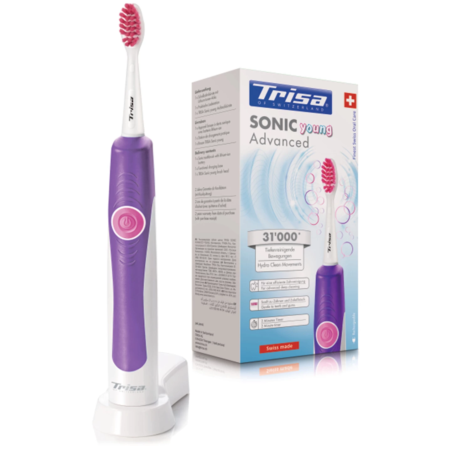 Brosse à dents Trisa Sonic Advanced Young rose