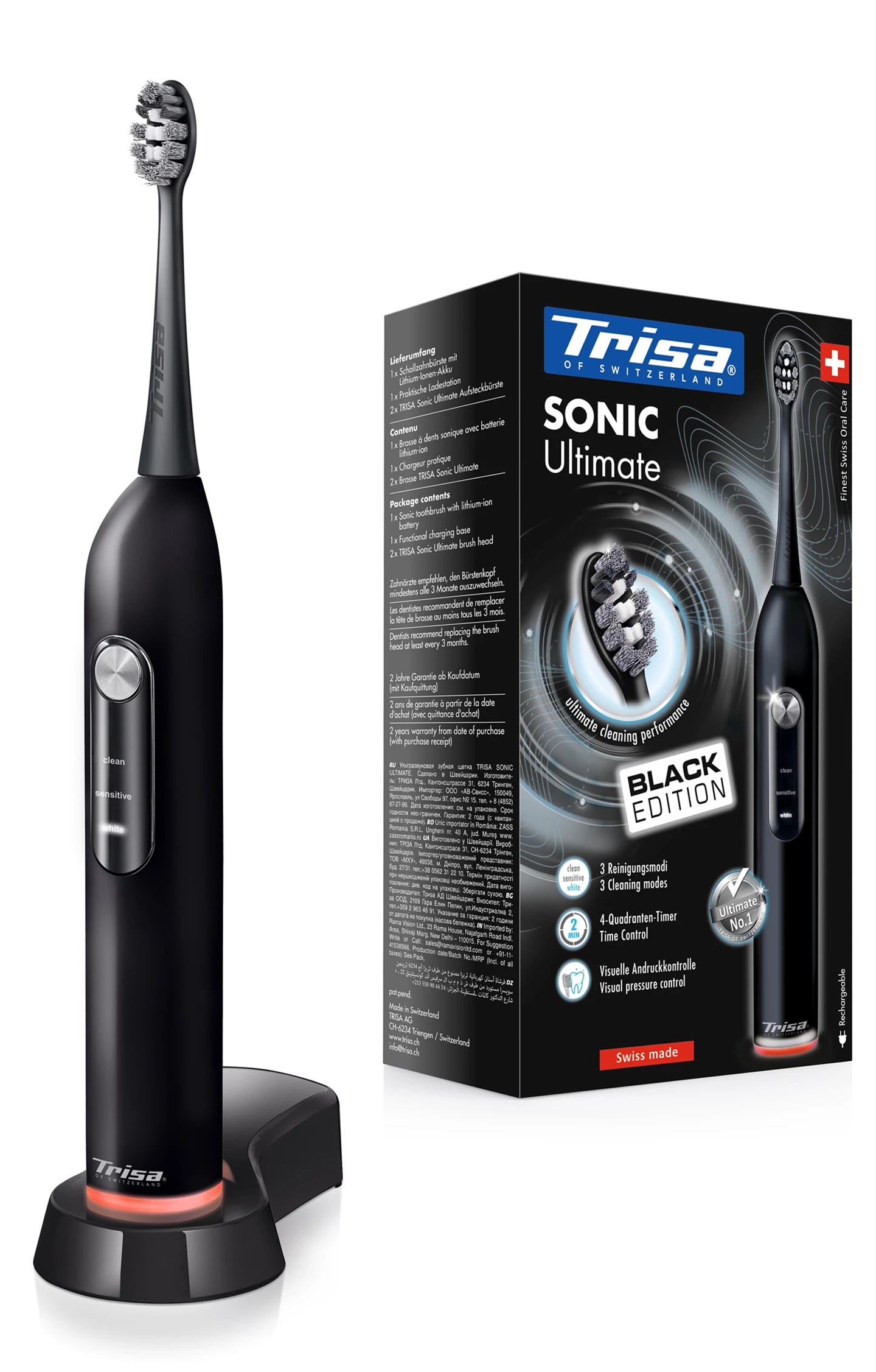 Schallzahnbürste Sonic Ultimate Black Edition