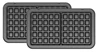 Waffel Platten Set zu Prime Panini