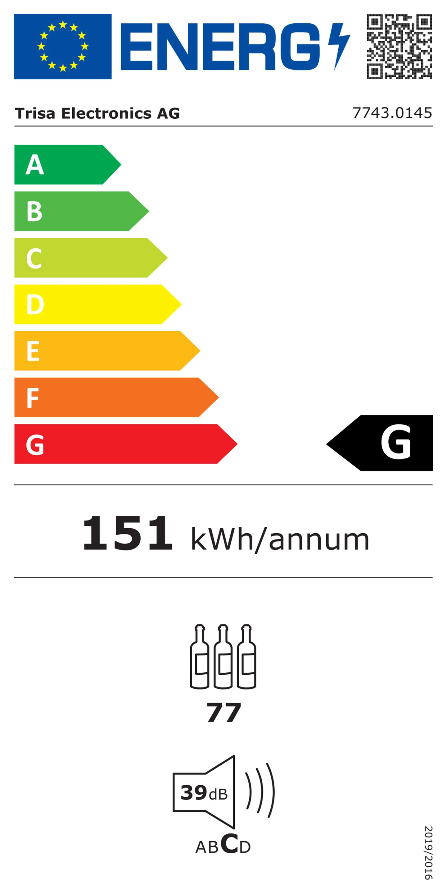 Cave à vin climatisée 191 L avec dual zone