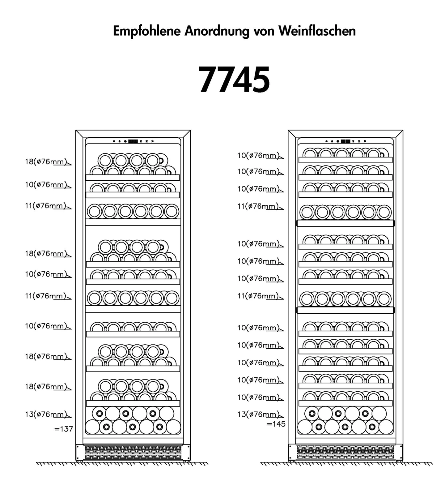 Wine climate cabinet 368 L with triple zone