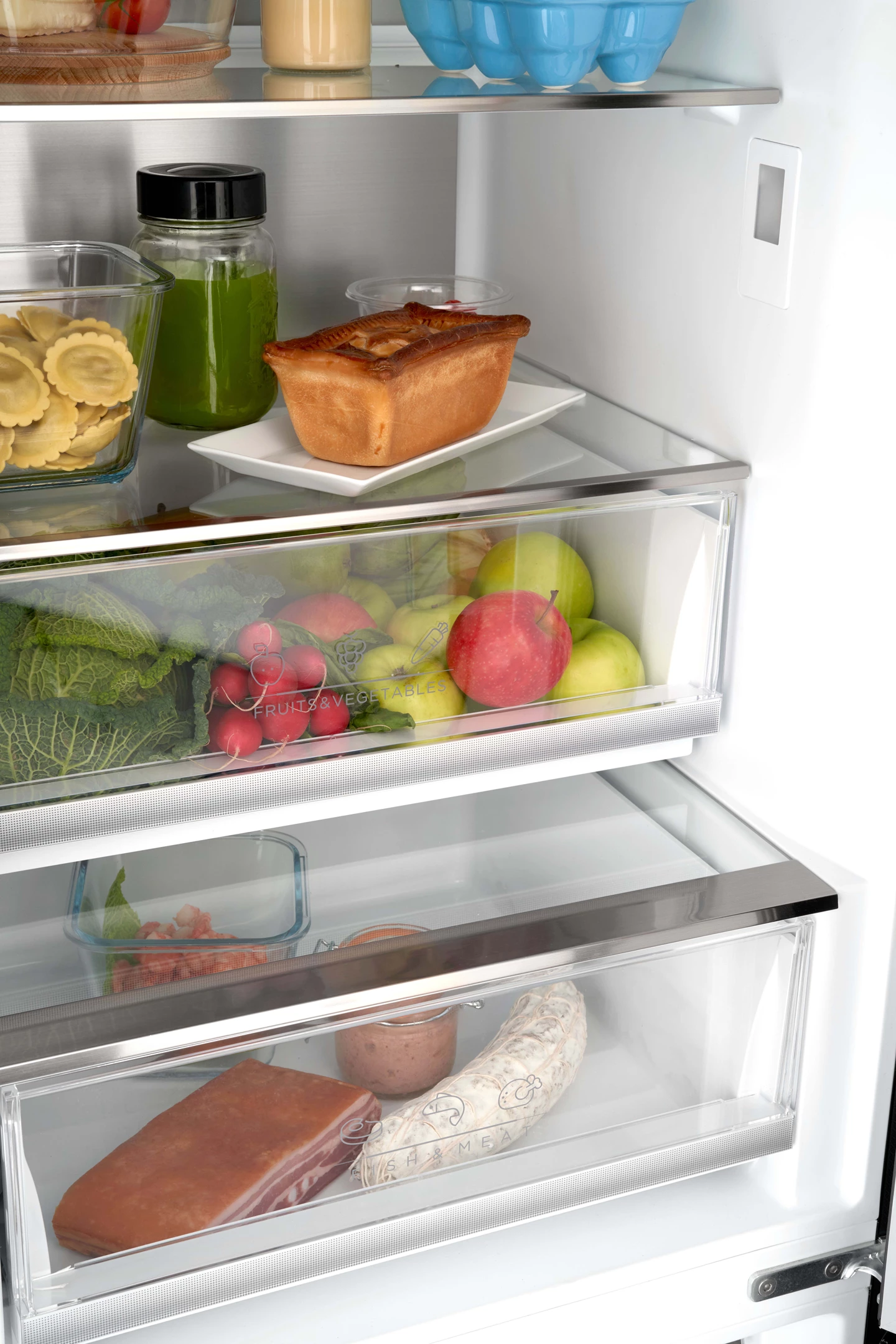 Réfrigérateur combiné 378 L, Inox