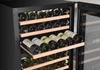 Built-in wine cabinet 100 L with dual zone