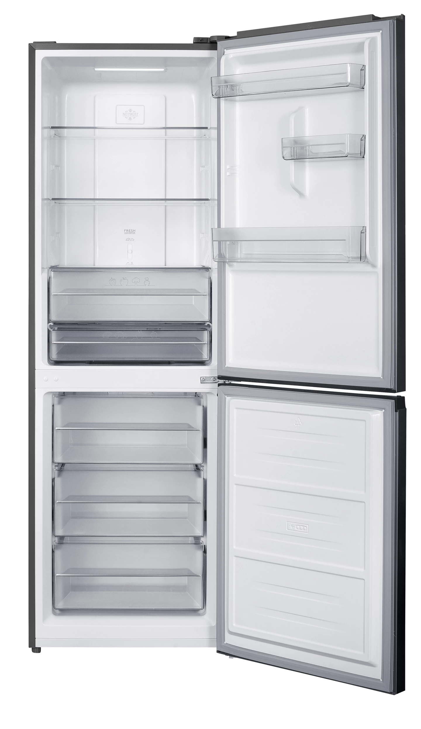 Réfrigérateur combiné 323 L, Inox