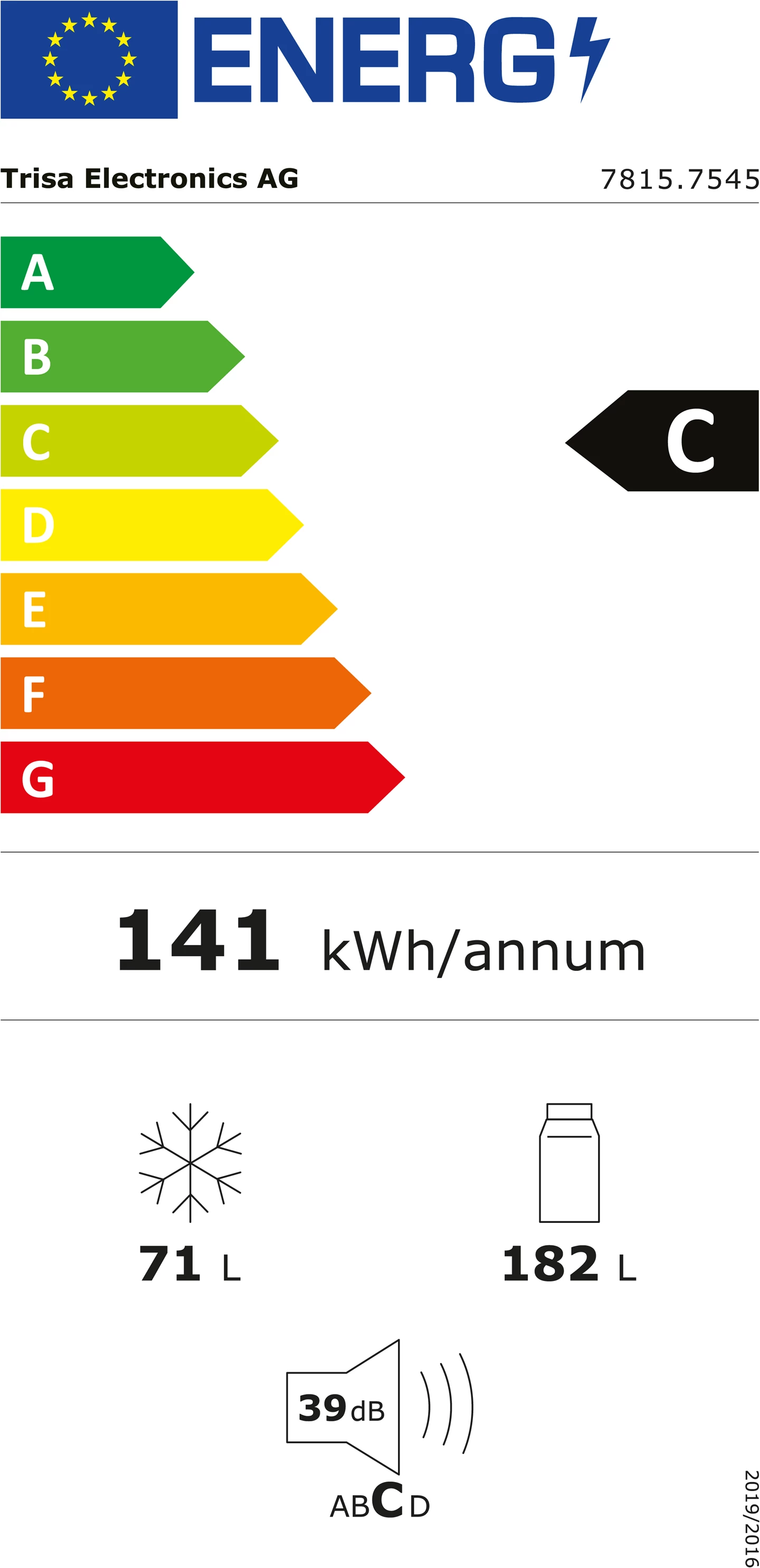 Frigorifero combinato 253 L, Inox