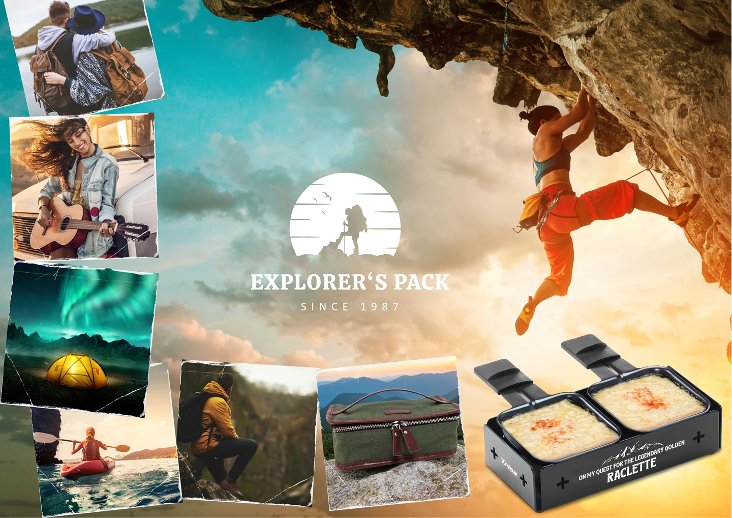 Candle raclette with bag Explorer's Pack