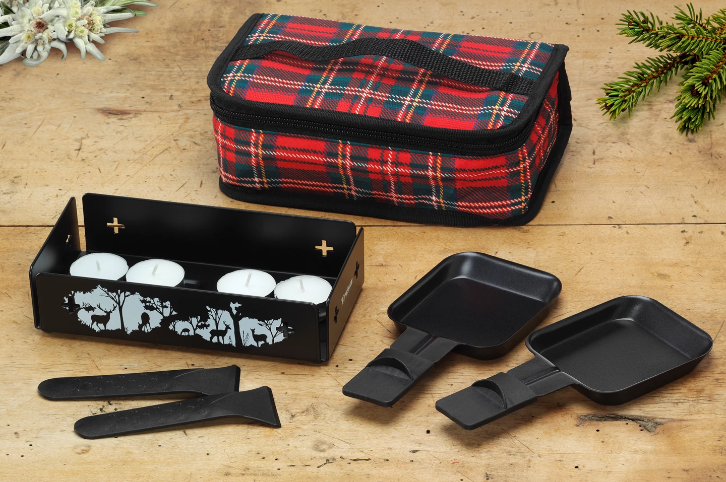 Raclette à bougies avec sac Into the wilds