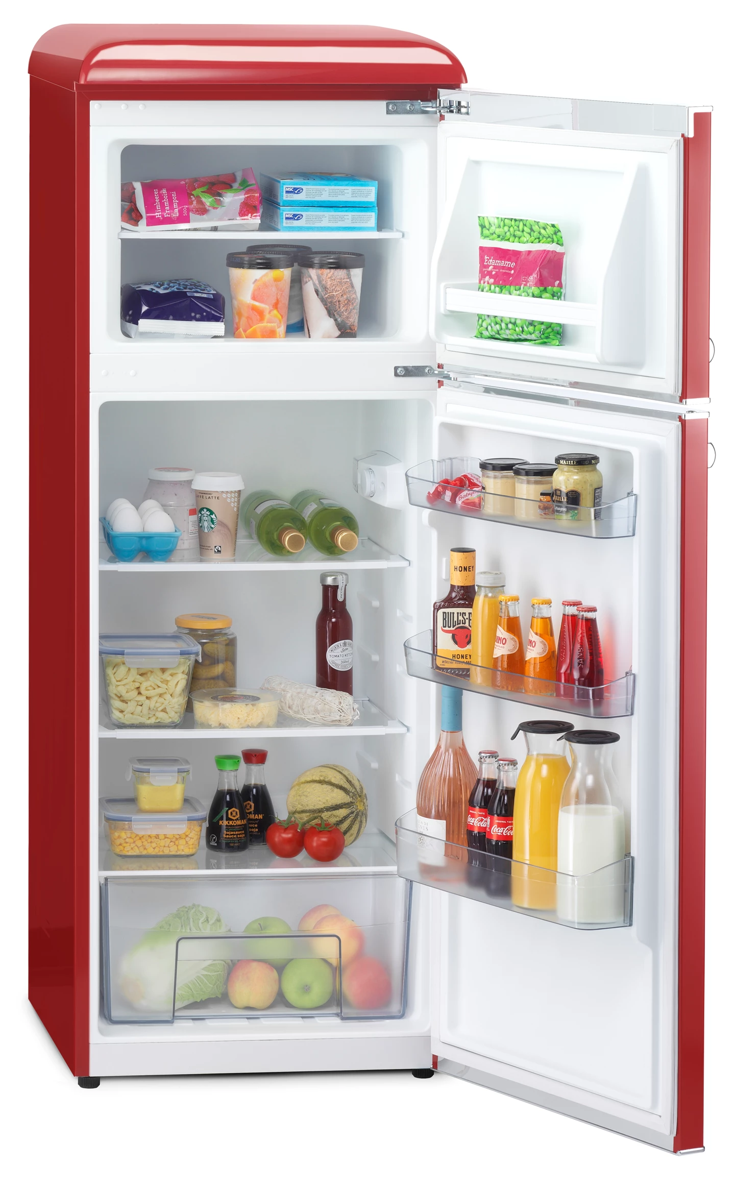 Réfrigérateur Frescolino Classic 215 L rouge