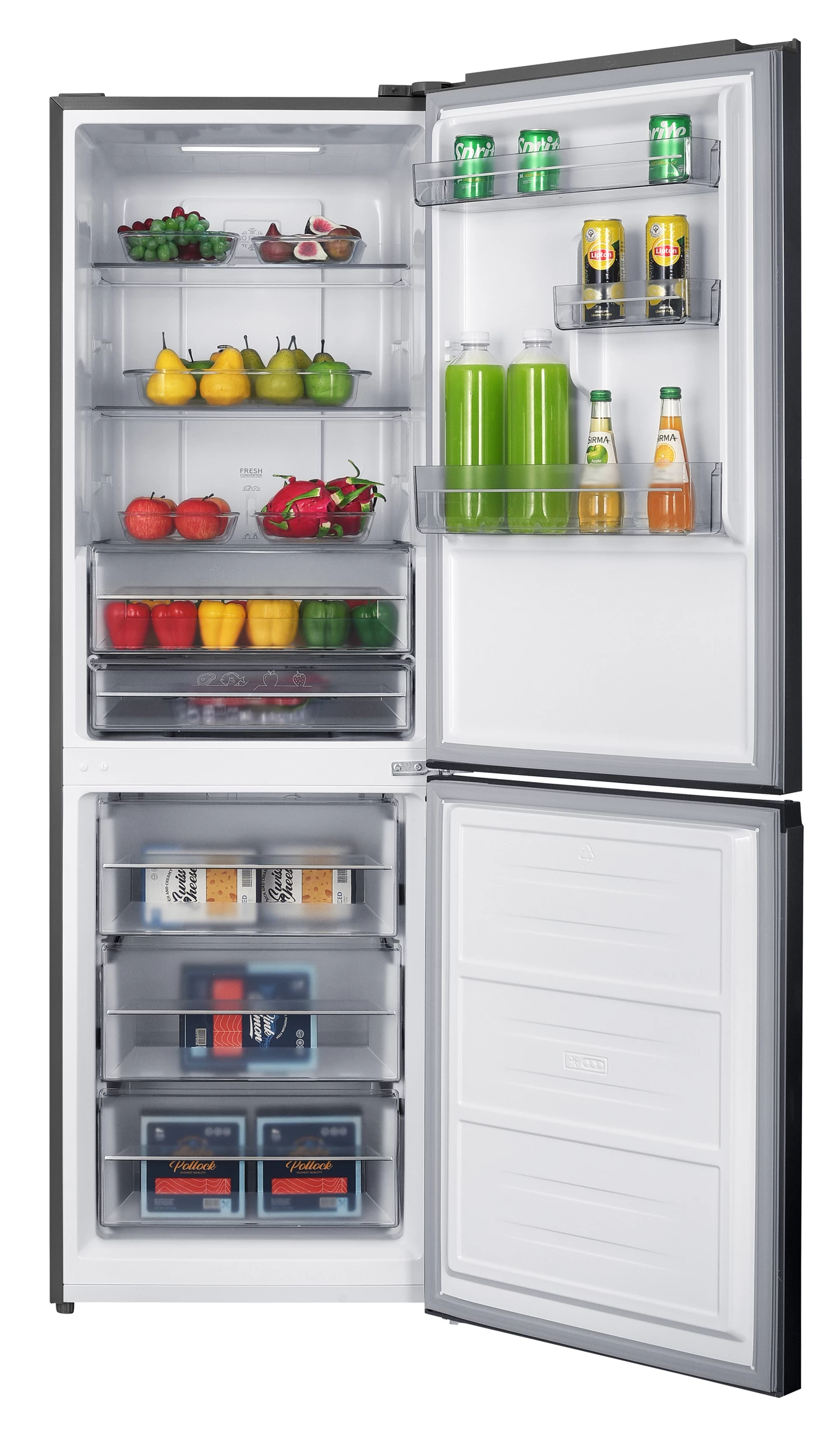 Combi Fridge 323 L, Inox