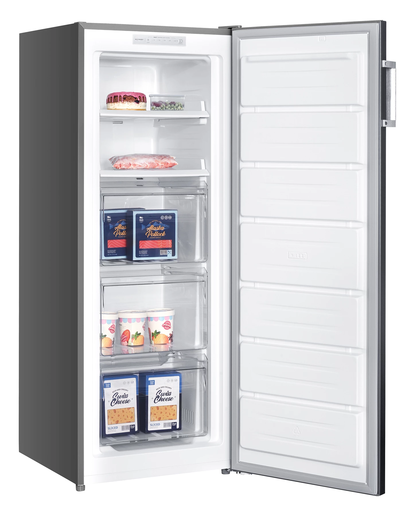 Congélateur armoire 161 L, Inox