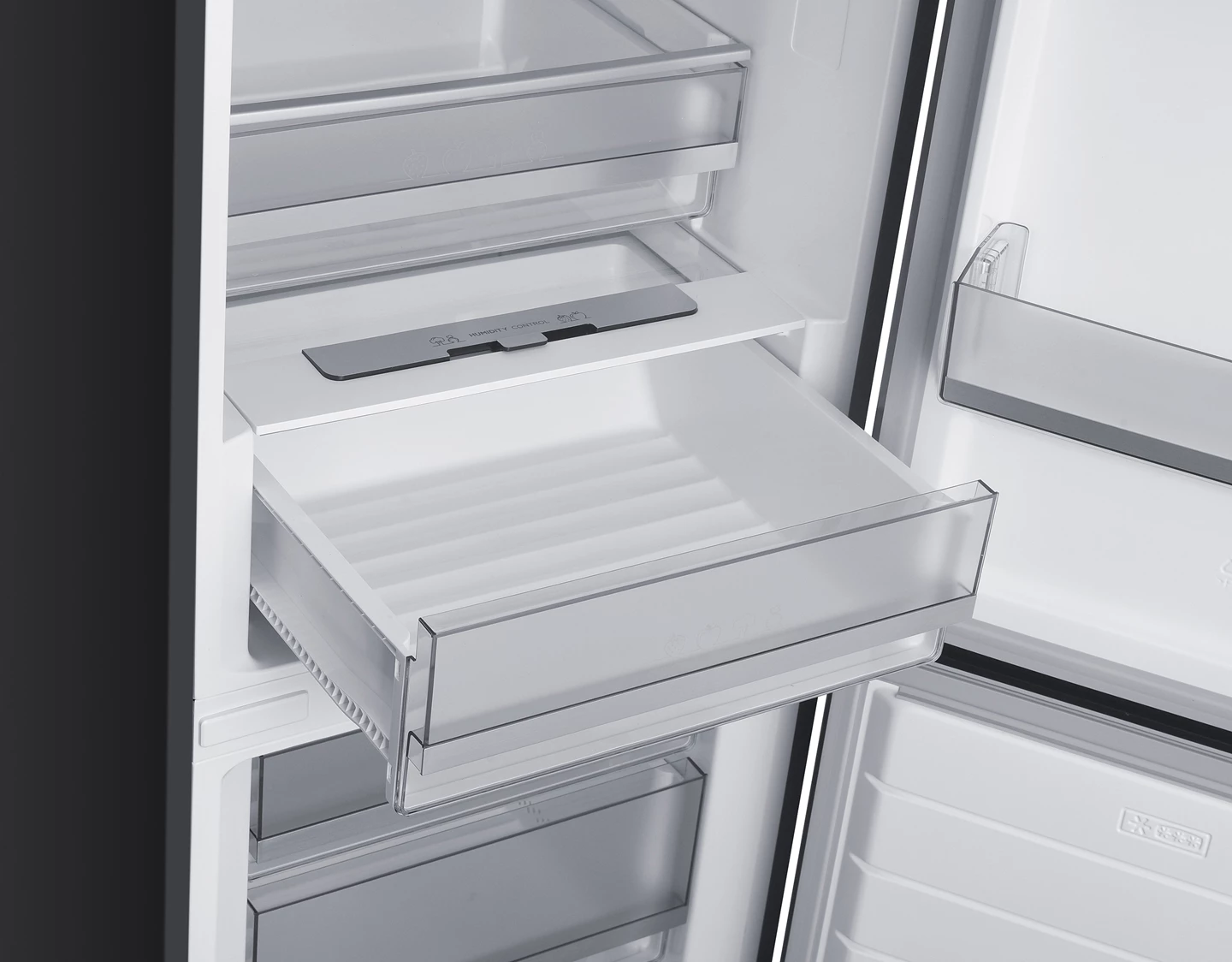 Kombi Kühlschrank 377 L, Edelstahl