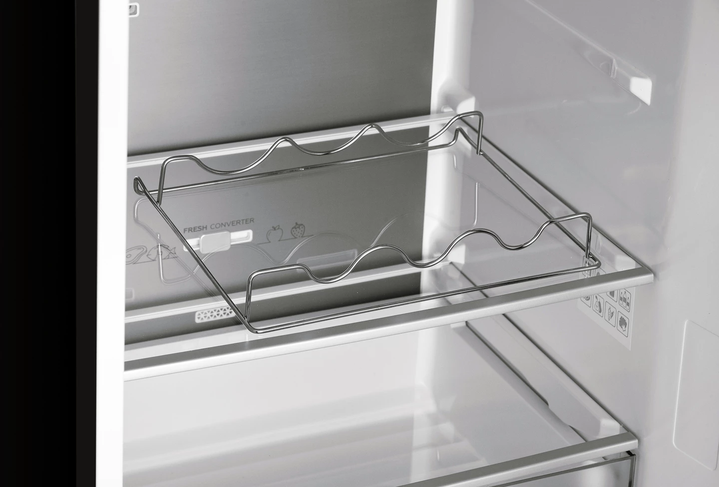 Kombi Kühlschrank 377 L, Edelstahl
