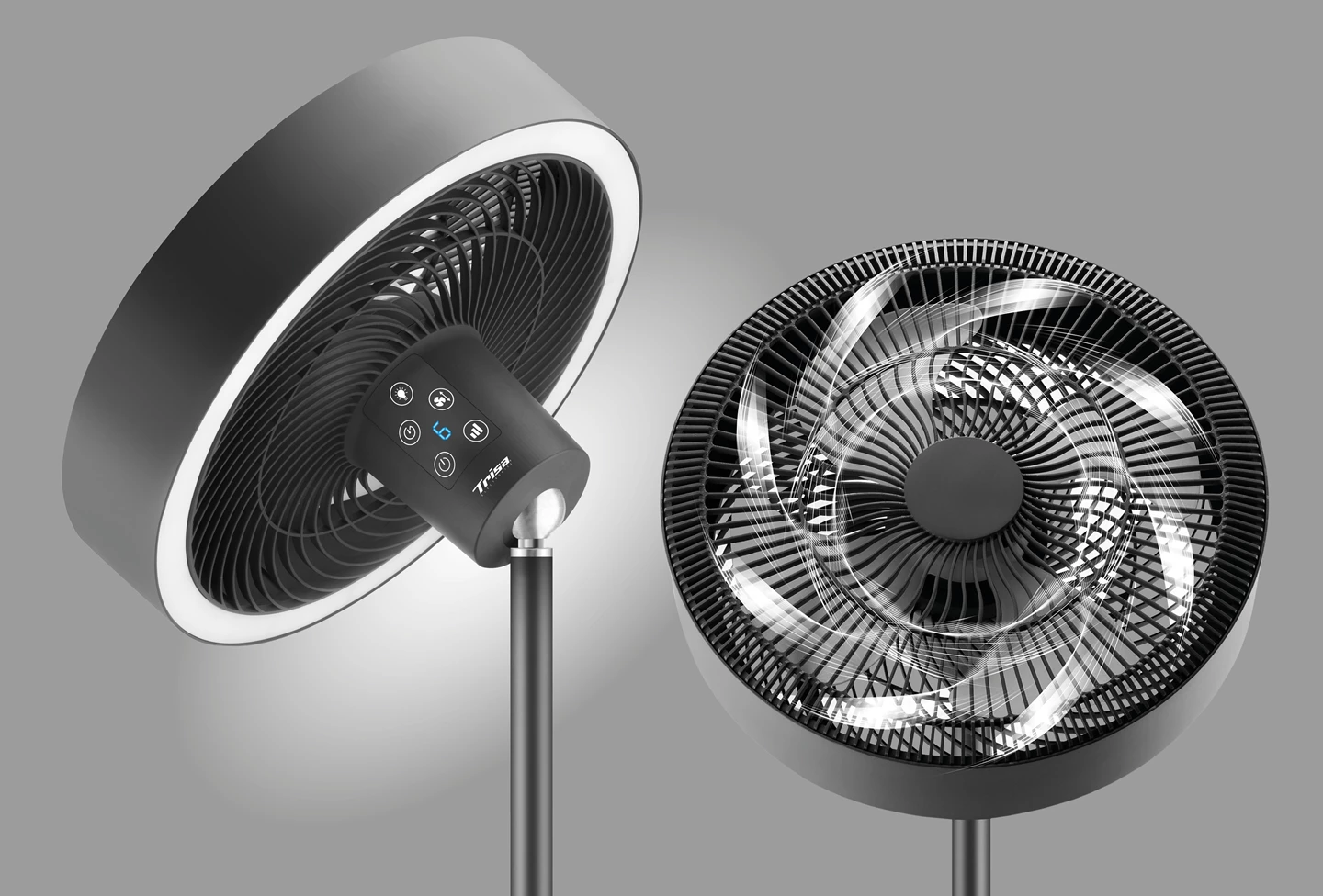 Ventilatore in piedi con luce Ambiance