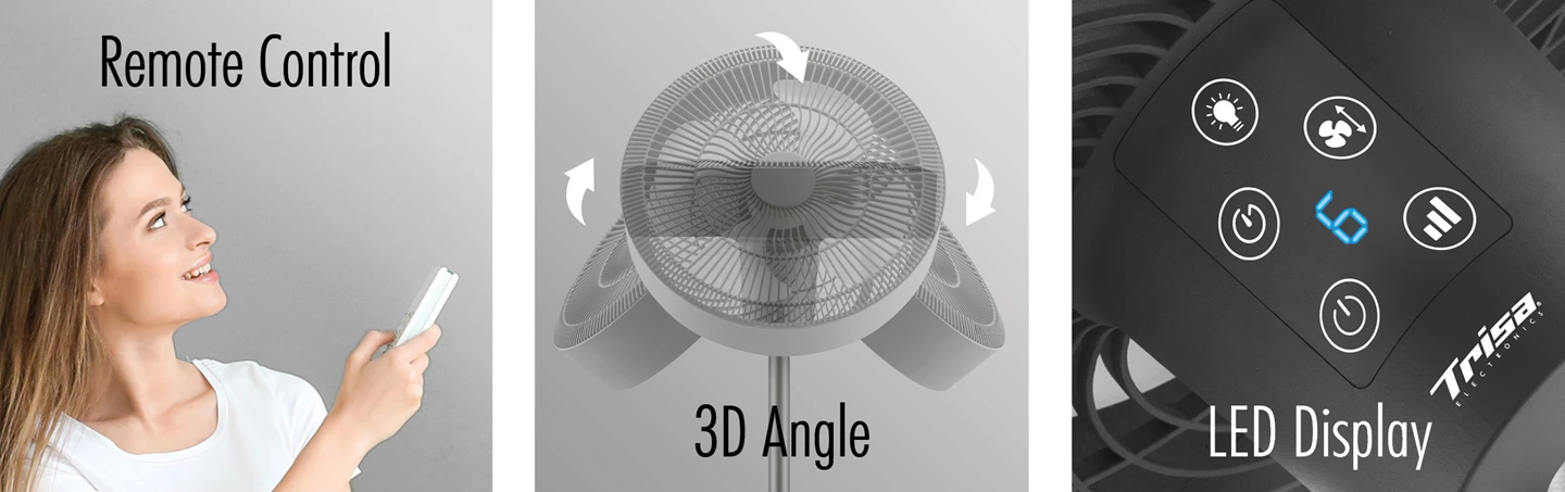 Ventilatore in piedi con luce Ambiance