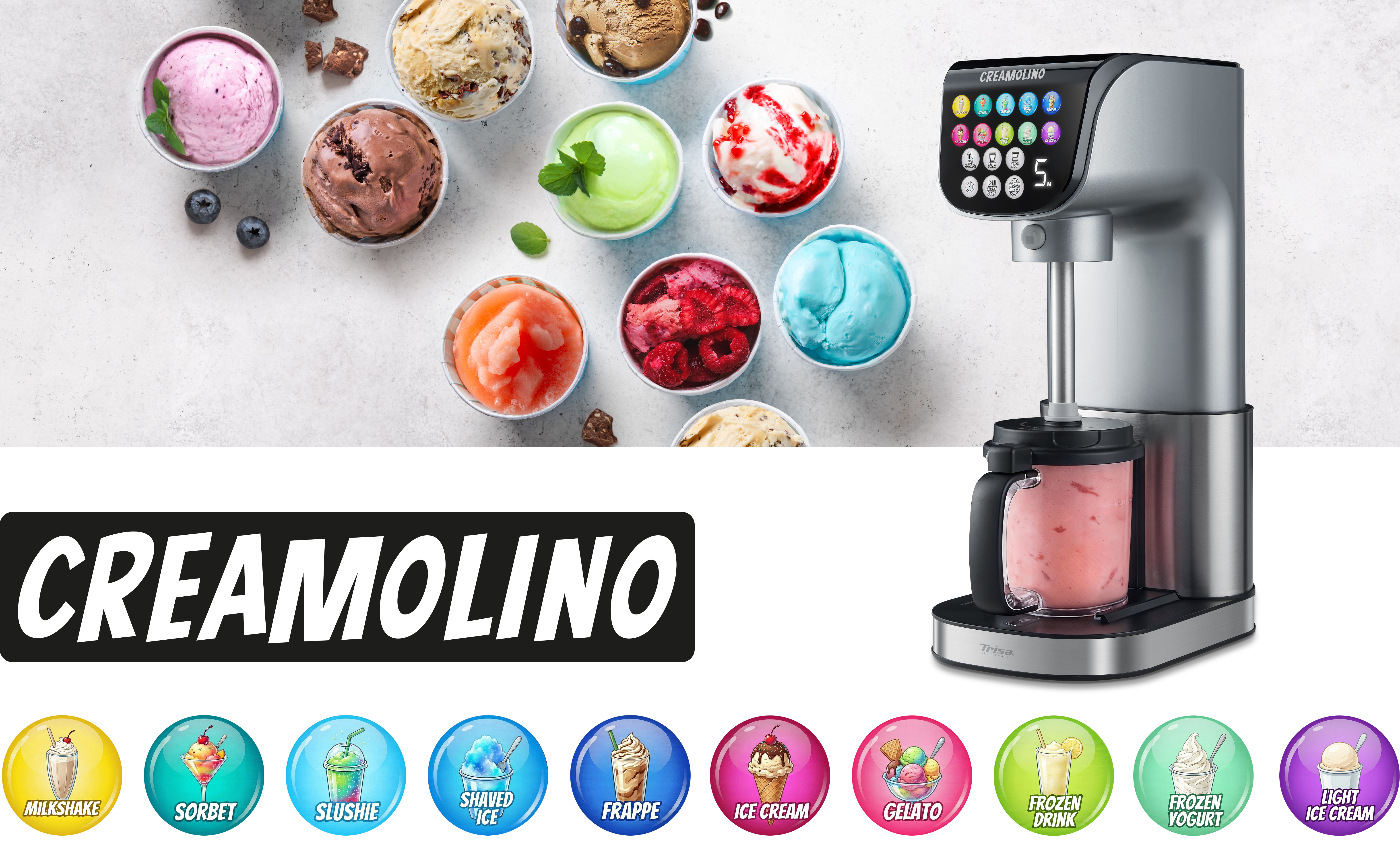 Trisa Electronics Glacémaschine Creamolino