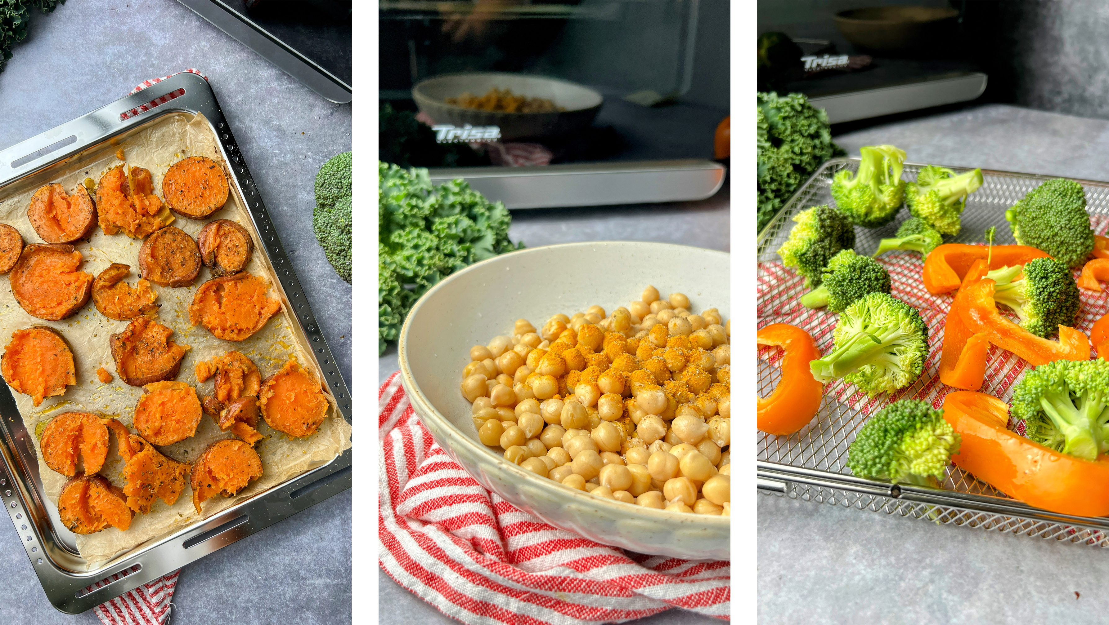 Sweet potatoes Chickpeas Vegetables